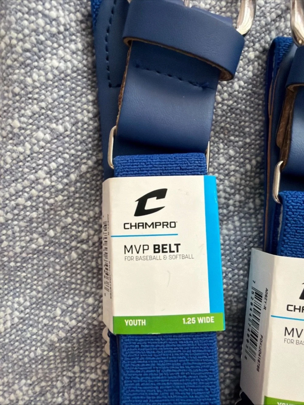 2 Champro MVP Youth Elastic Belt - Blue